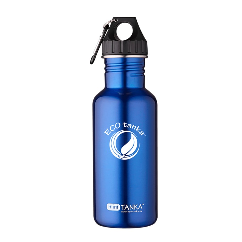 ECOtanka 0,6l miniTANKA Blau – Edelstahl Trinkflasche für Kinder