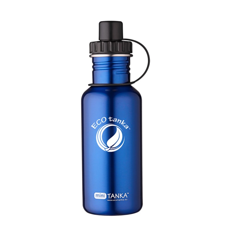 ECOtanka 0,6l miniTANKA Blau – Edelstahl Trinkflasche für Kinder
