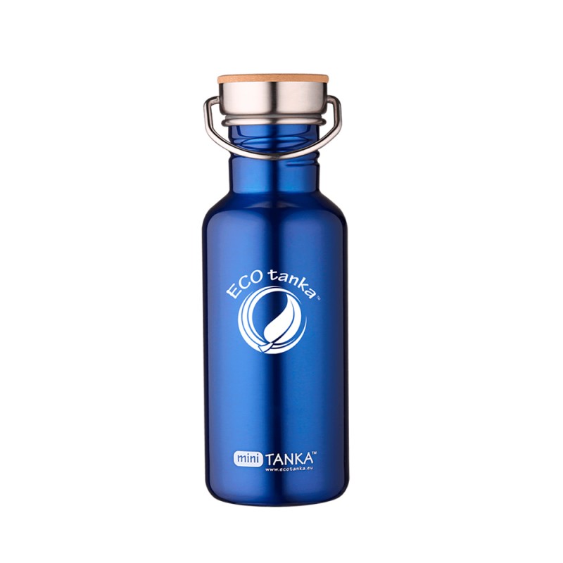 ECOtanka 0,6l miniTANKA Blau – Edelstahl Trinkflasche für Kinder