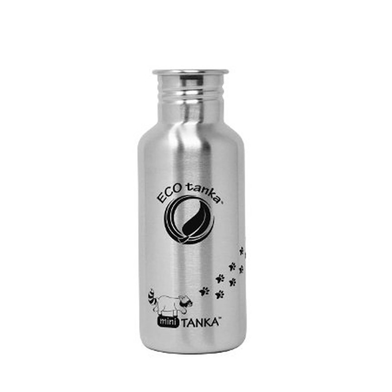 ECOtanka Limited Edition Racoon 0,6l miniTANKA – Edelstahl Trinkflasche für Kinder