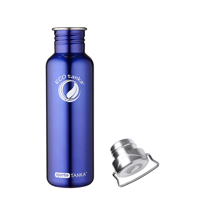 ECOtanka 0,8l sportsTANKA Blau – Edelstahl Sporttrinkflasche